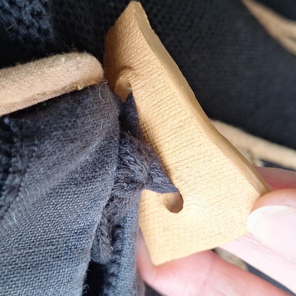 Tivoli Boho 3D Knit Waffle Cardigan With Pottery Button Clasp Size Large Artsy - Picture 3 of 11